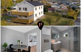Solbergmoen / Nær Krokstadelva Lekker og betydelig renovert halvpart av tomannsbolig – Stor, solrik terrasse med fin utsikt – P-plass – Nær buss/butikk!