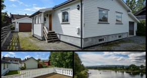 Hokksund: Enebolig o/2 plan*Sentral beliggenhet*Terrasse*Hage*3 sov*Garasje*Carport*U.etg med utgang til hage*Oppussing*