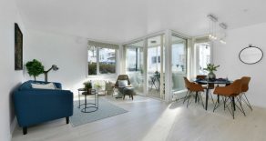 Rådhushaven/Bragernes Sentrum – Nyere 3-roms selveierleilighet – Garasje – Innglasset balkong – Heis – Trappefritt!